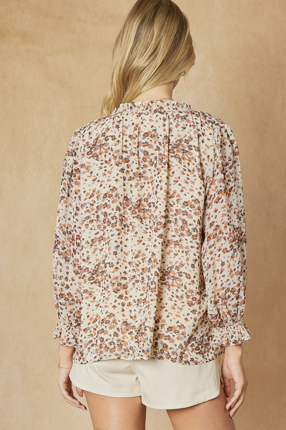 Natural Leopard Detail Top