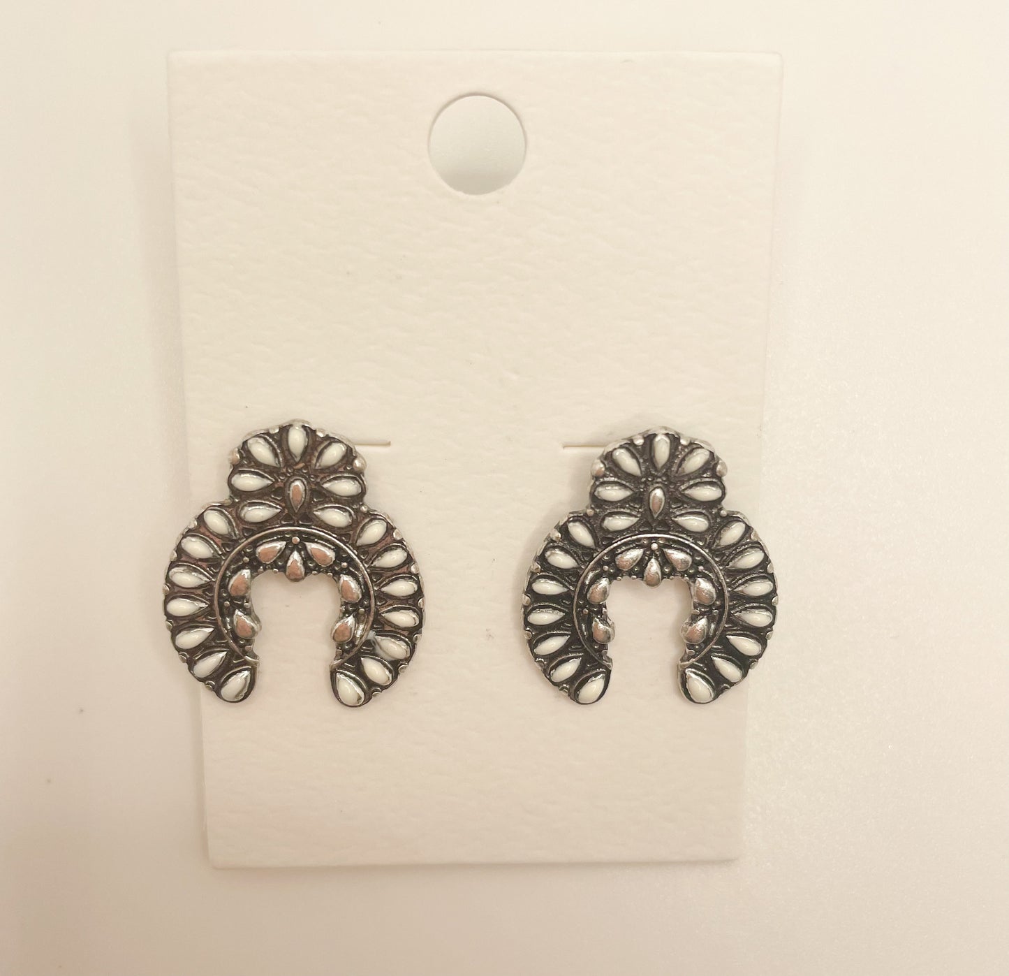 Squash Blossom Stone Earrings