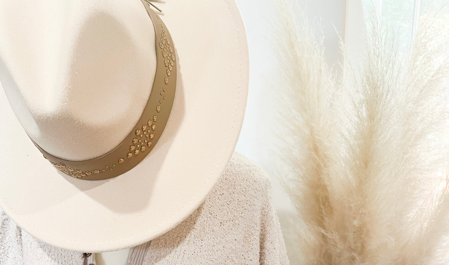 Studded Beige Hat