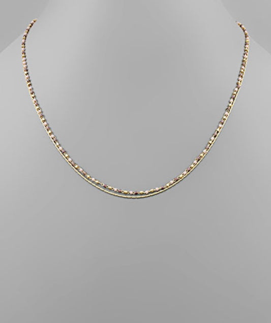 Small Beads & Thin Chain Necklace