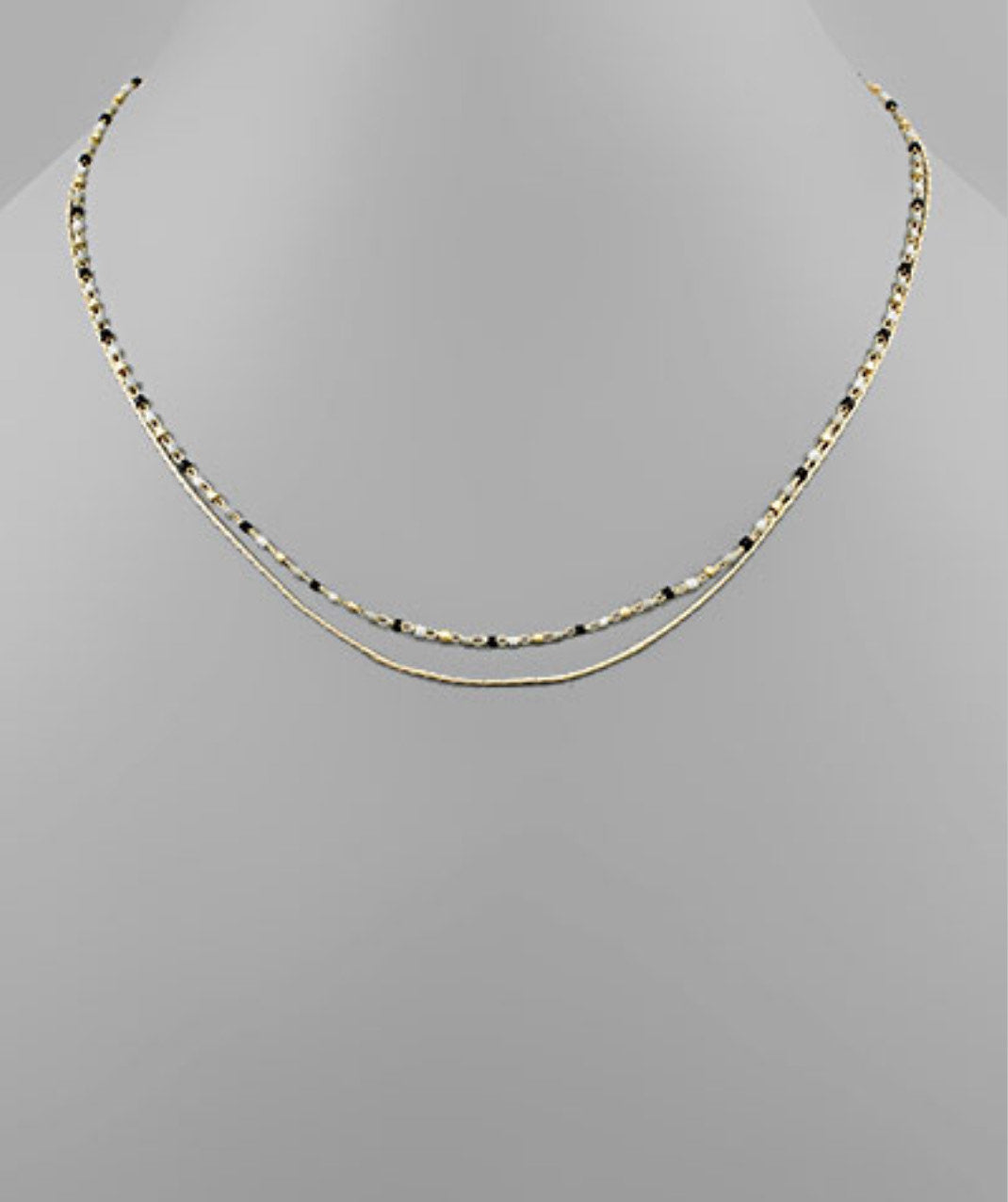 Small Beads & Thin Chain Necklace