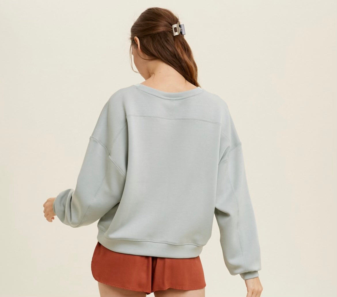 Scuba Relaxed Crop Sweatshirt