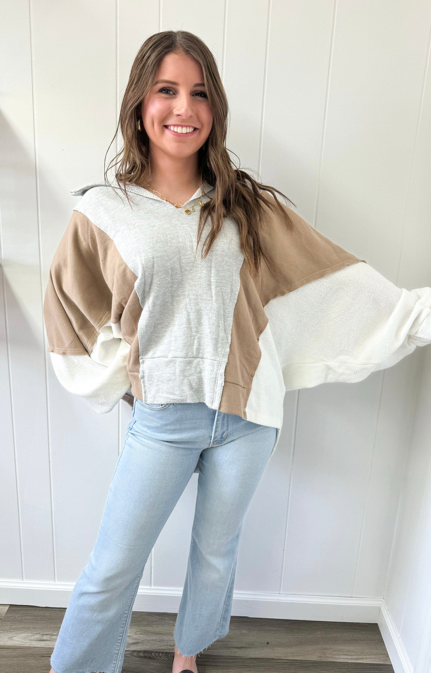 Easy Going Contrast Pullover