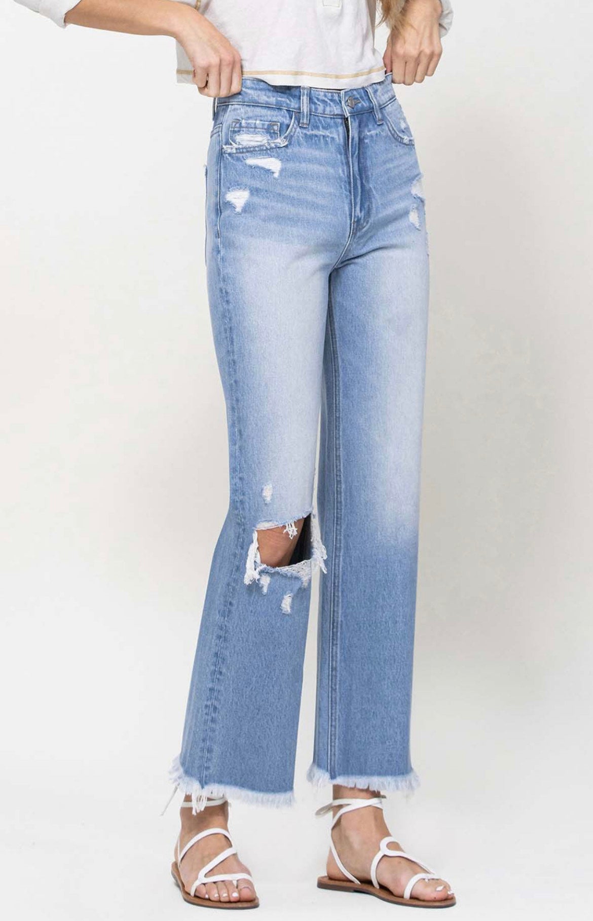 90's Vintage Ankle Flare Jeans