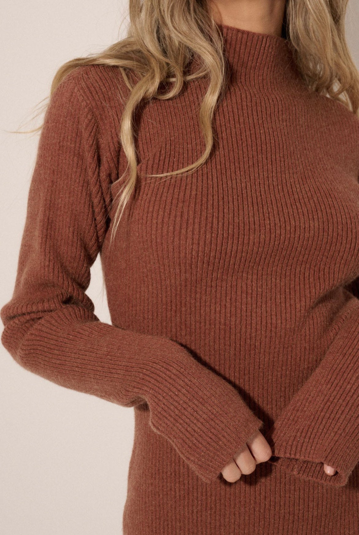 Cozy Brown Sweater Dress