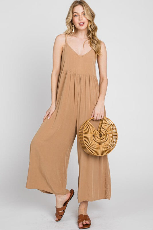 Woven Babydoll Jumpsuit