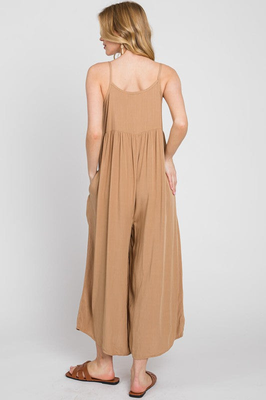 Woven Babydoll Jumpsuit