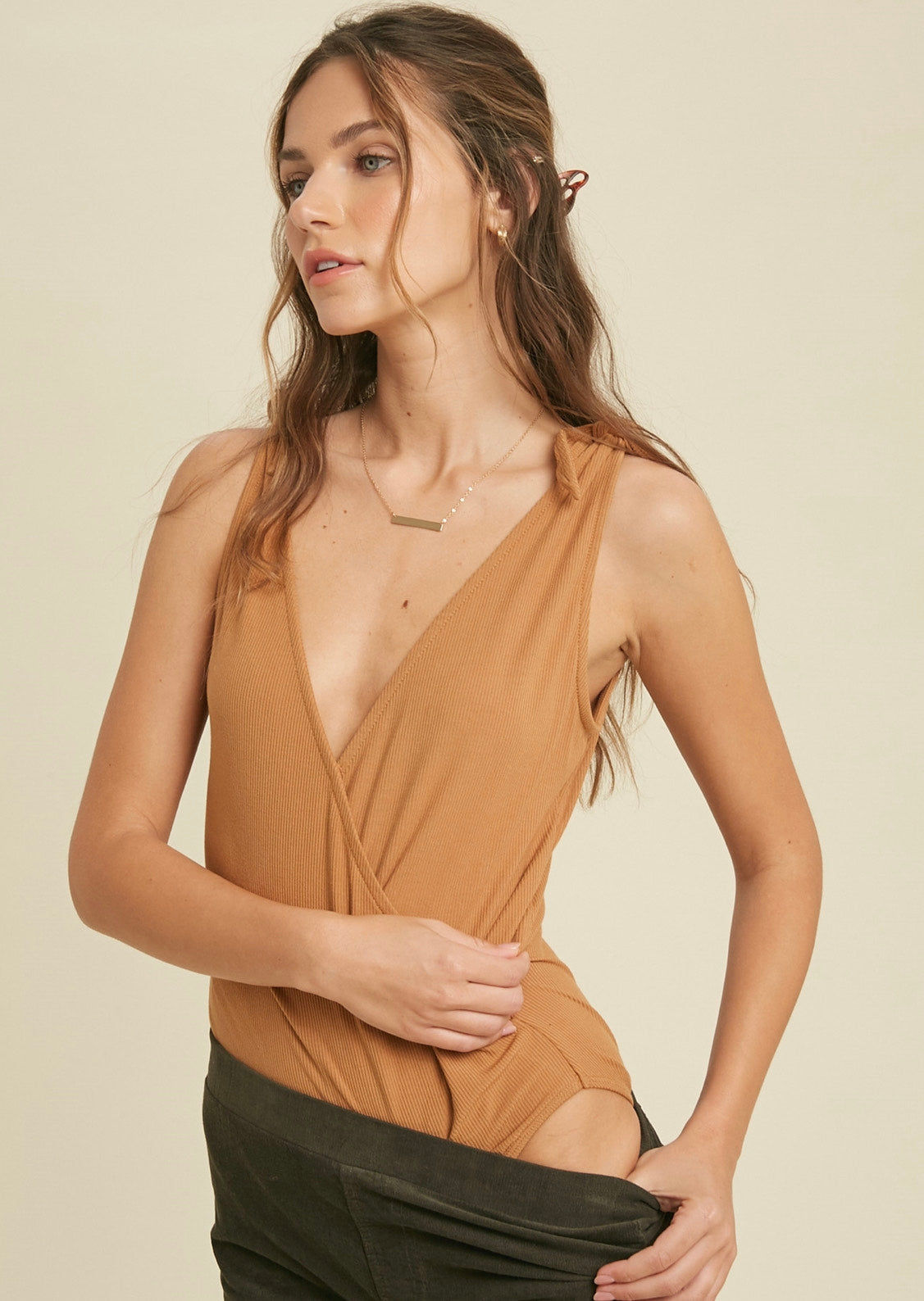 Shoulder Tie Bodysuit